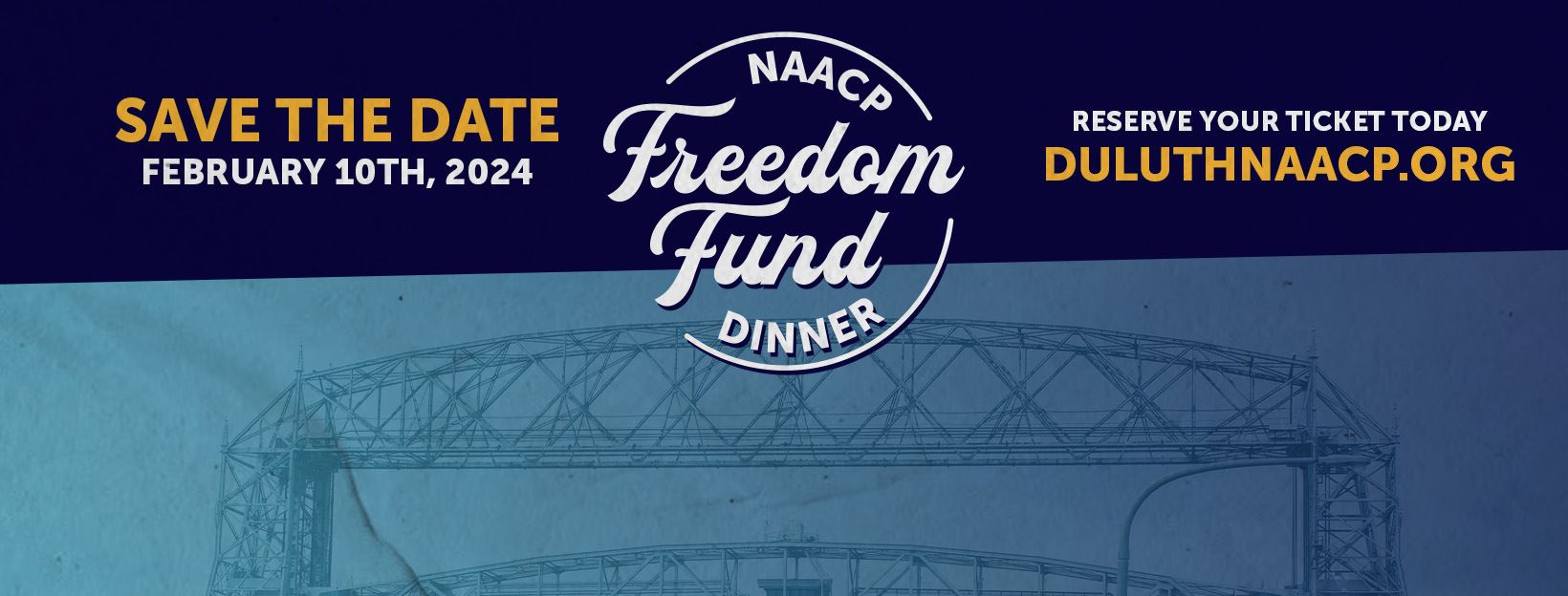 Save the Date - NAACP Freedom Fund dinner - reserve your ticket today