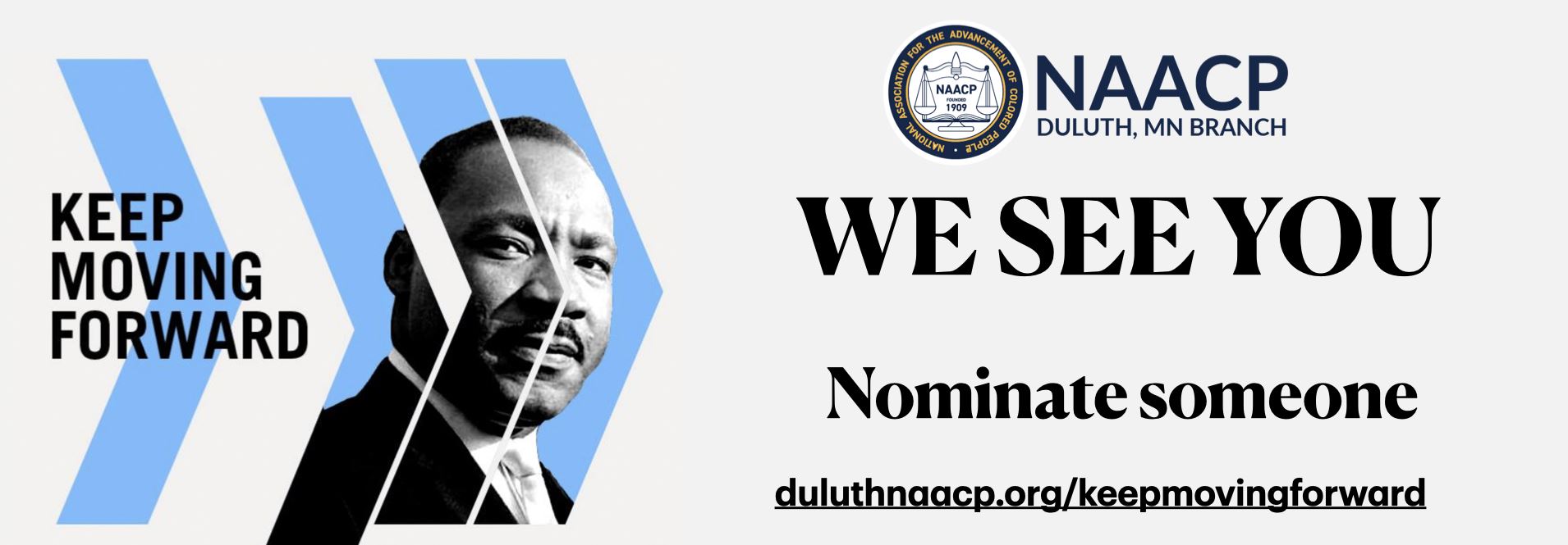 Banner for Wee See You - Nominate Someone with image of Dr. King